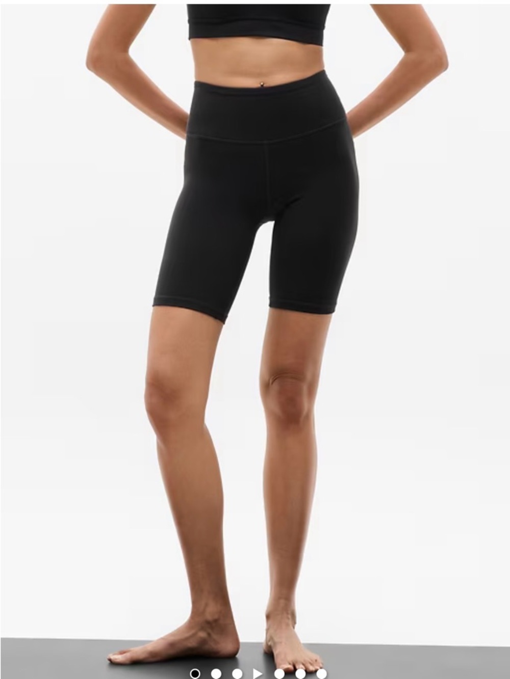 Athleta Elation Ultra High Rise Black Bike Shorts size Medium